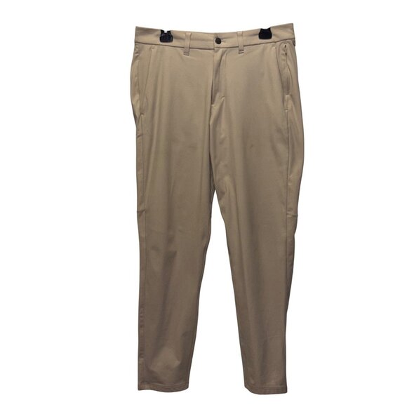 Lululemon Mens Commission Pant Slim Warpstreme Size 32 Beige - Picture 6 of 11